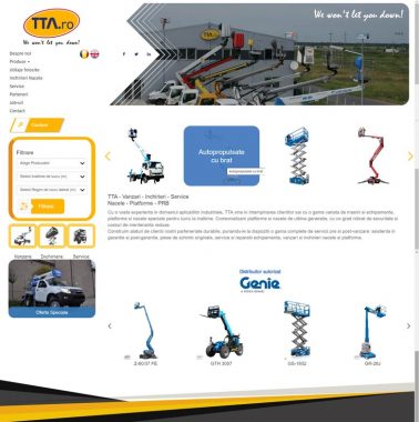 Site prezentare importator utilaje